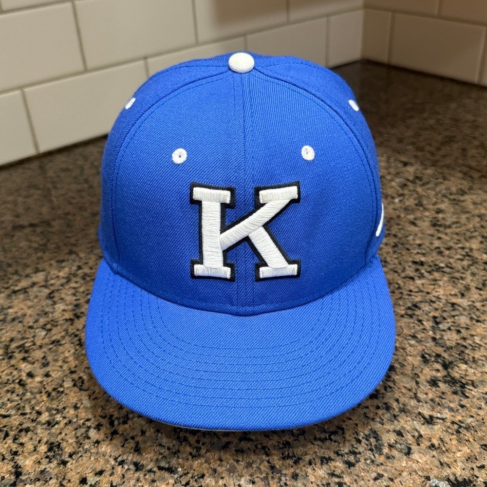 Kentucky Wildcats Nike True Fitted Hat 7 1/8 Blue Wool Cap NCAA